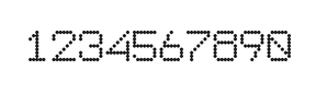 7×9数字点阵字体 ddN79AA0147