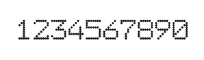 7×9数字点阵字体 ddN79AA0153