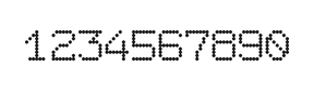 7×9数字点阵字体 ddN79AA0161