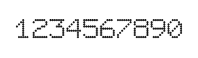 7×9数字点阵字体 ddN79AA0172