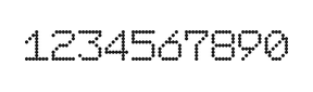 7×9数字点阵字体 ddN79AA0179