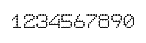 7×9数字点阵字体 ddN79AA0182