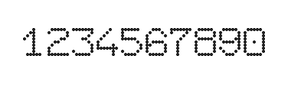 7×9数字点阵字体 ddN79AA0186