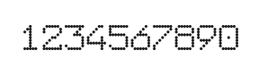 7×9数字点阵字体 ddN79AA0189