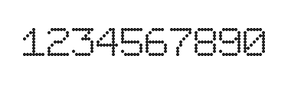 7×9数字点阵字体 ddN79AA0190