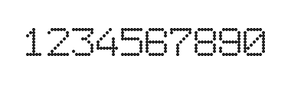 7×9数字点阵字体 ddN79AA0207