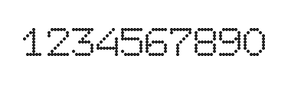 7×9数字点阵字体 ddN79AA0209