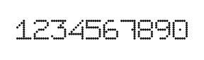 7×9数字点阵字体 ddN79AA0213