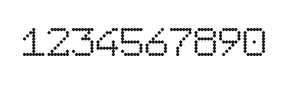 7×9数字点阵字体 ddN79AA0215