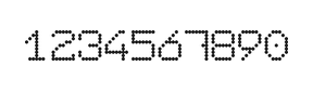 7×9数字点阵字体 ddN79AA0218