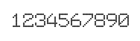 7×9数字点阵字体 ddN79AA0230