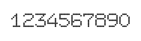 7×9数字点阵字体 ddN79AA0234