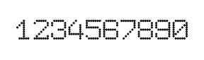 7×9数字点阵字体 ddN79AA0239