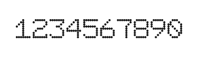 7×9数字点阵字体 ddN79AA0263