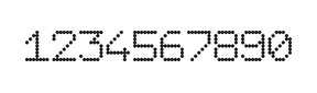 7×9数字点阵字体 ddN79AA0266