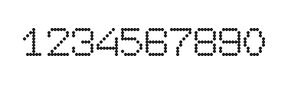 7×9数字点阵字体 ddN79AA0268