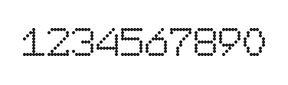 7×9数字点阵字体 ddN79AA0273