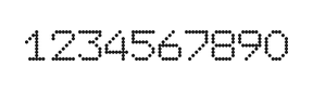 7×9数字点阵字体 ddN79AA0281