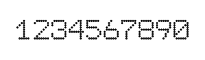 7×9数字点阵字体 ddN79AA0285