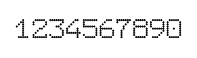 7×9数字点阵字体 ddN79AA0303