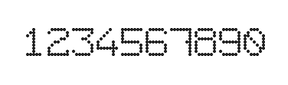 7×9数字点阵字体 ddN79AA0309