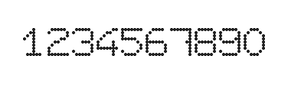 7×9数字点阵字体 ddN79AA0318