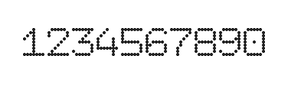 7×9数字点阵字体 ddN79AA0324