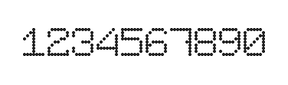 7×9数字点阵字体 ddN79AA0334