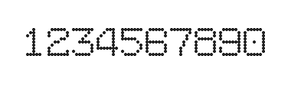 7×9数字点阵字体 ddN79AA0337