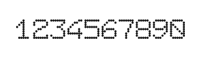 7×9数字点阵字体 ddN79AA0388