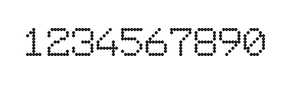 7×9数字点阵字体 ddN79AA0391
