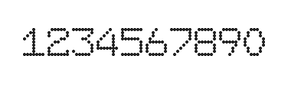 7×9数字点阵字体 ddN79AA0424