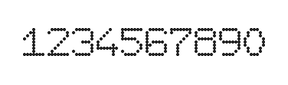 7×9数字点阵字体 ddN79AA0435