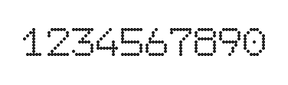 7×9数字点阵字体 ddN79AA0438
