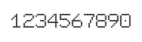 7×9数字点阵字体 ddN79AA0439