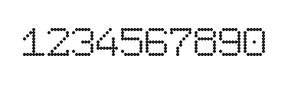 7×9数字点阵字体 ddN79AA0442