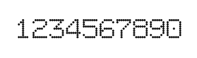 7×9数字点阵字体 ddN79AA0452