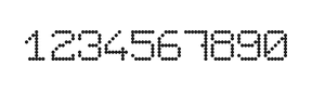 7×9数字点阵字体 ddN79AA0458