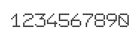 7×9数字点阵字体 ddN79AA0462