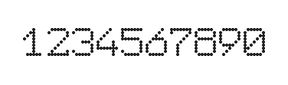 7×9数字点阵字体 ddN79AA0468