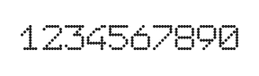 7×9数字点阵字体 ddN79AA0474