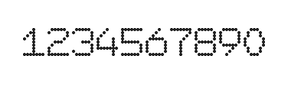 7×9数字点阵字体 ddN79AA0489