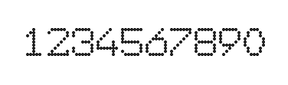 7×9数字点阵字体 ddN79AA0490