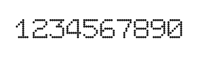 7×9数字点阵字体 ddN79AA0491