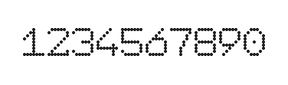 7×9数字点阵字体 ddN79AA0497