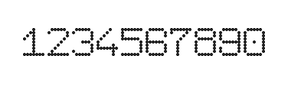 7×9数字点阵字体 ddN79AA0507