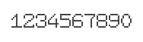 7×9数字点阵字体 ddN79AA0517