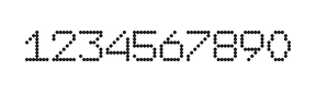 7×9数字点阵字体 ddN79AA0528