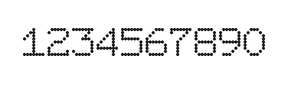 7×9数字点阵字体 ddN79AA0531