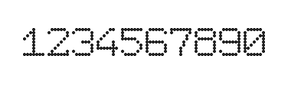 7×9数字点阵字体 ddN79AA0544